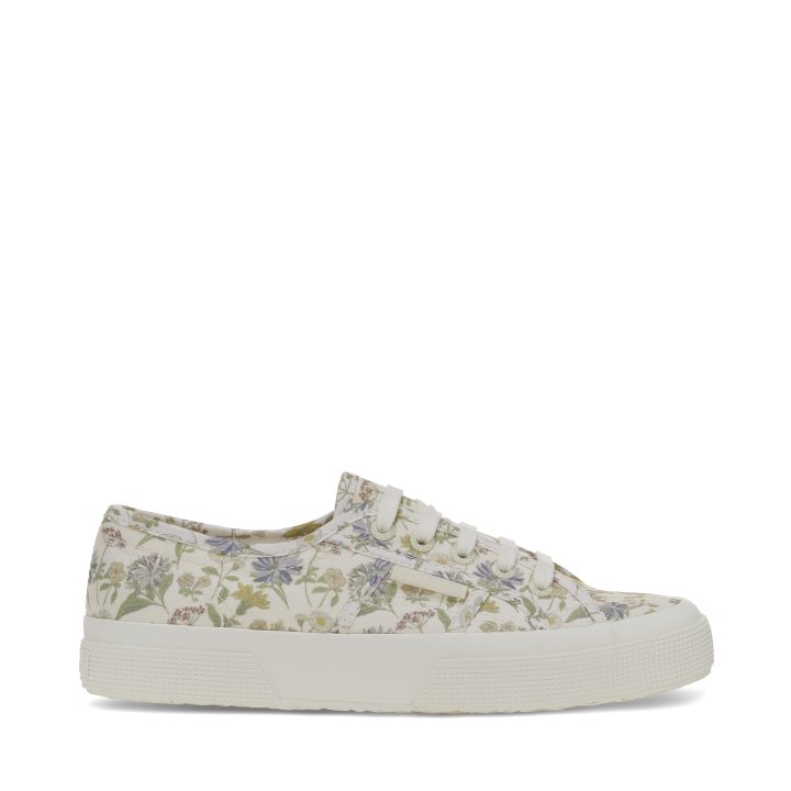 Superga 2750 Baskets à Fleurs - Blanc