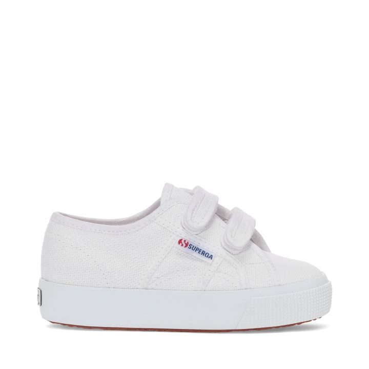 Superga 2730 Baskets Enfant à Brides - Blanc