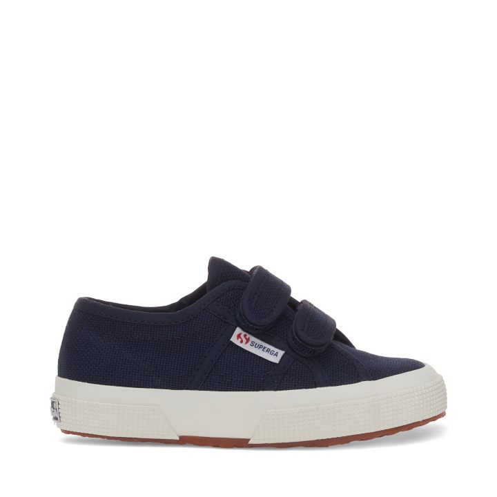 Superga 2750 Enfants Cotjstrap Baskets Classiques - Marine Avorio