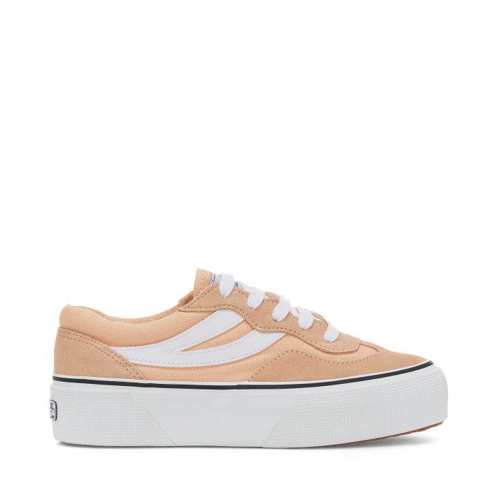 Superga 3041 Revolley Colorblock Platf Rose Pêche-blanc