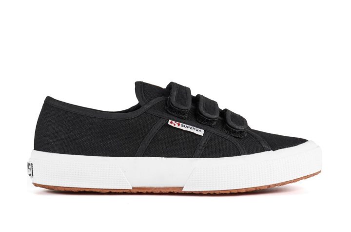 Superga 2750 Cot3strapu Noir-f Blanc