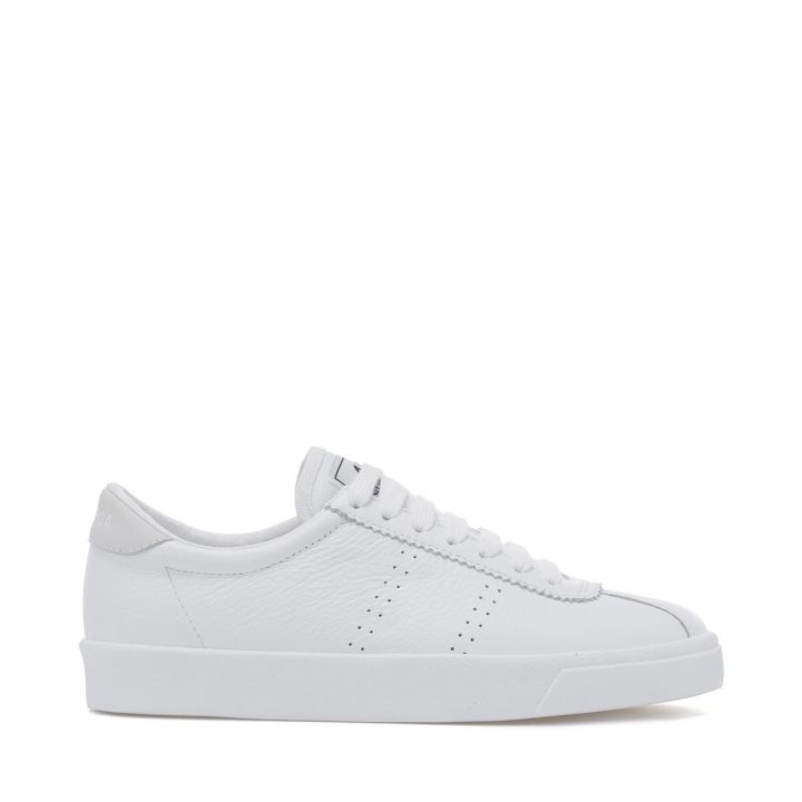 Superga 2843 Club S Confort Tout Cuir Blanc-blanc