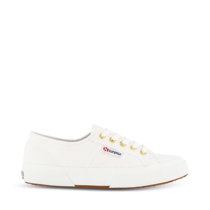 Superga 2750 Cotu Classique Or Blanc-or Blanc-jaune