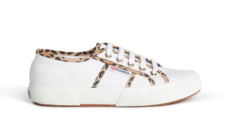 Superga 2750 Passepoil Leo Blanc Léopard Blanc
