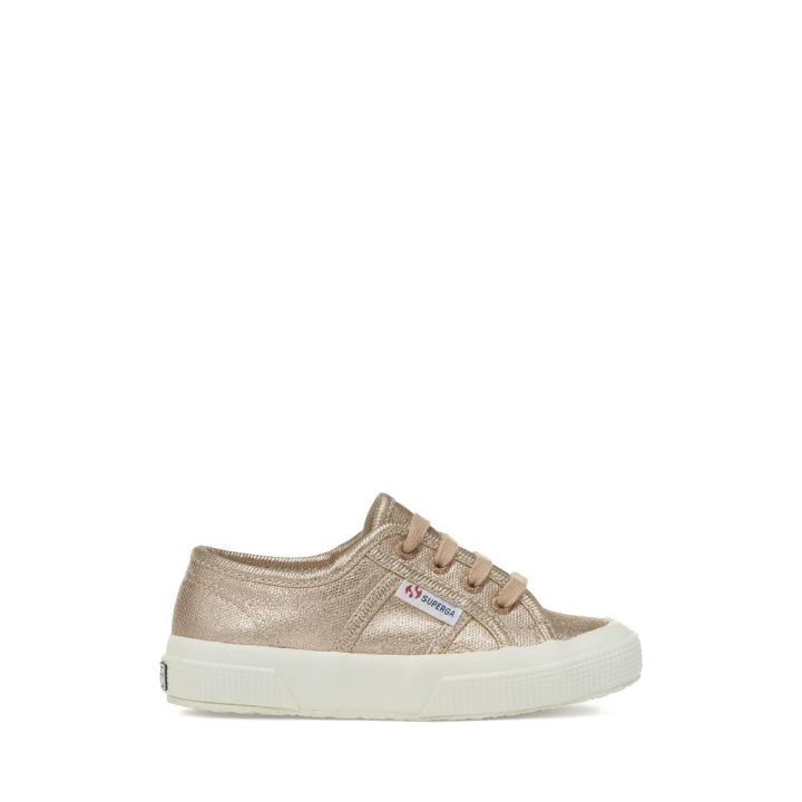 Superga 2750 Enfants Toile Métallique Rose Peau Mat