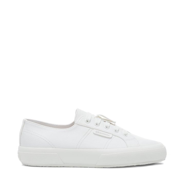 Superga 2750 Simili Cuir à Base De Raisin Blanc-blanc