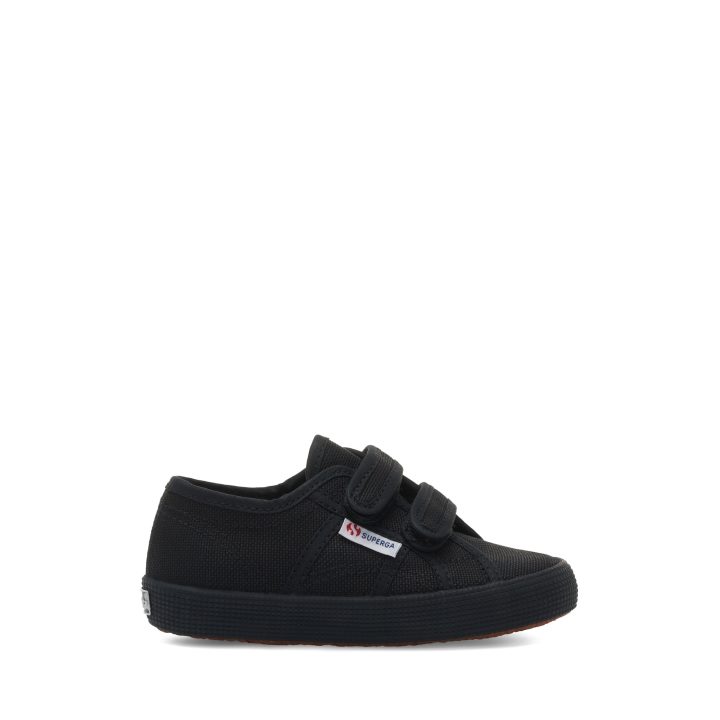 Superga 2750 Enfants Sangles Easylite Full Noir-noir