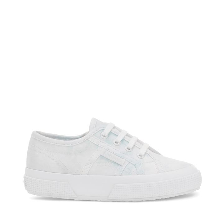 Superga 2750 Kids Clouds Print White-lt Blue Clouds