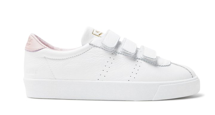 Superga 2870 Club S Bretelles Blanc-rose Smoke