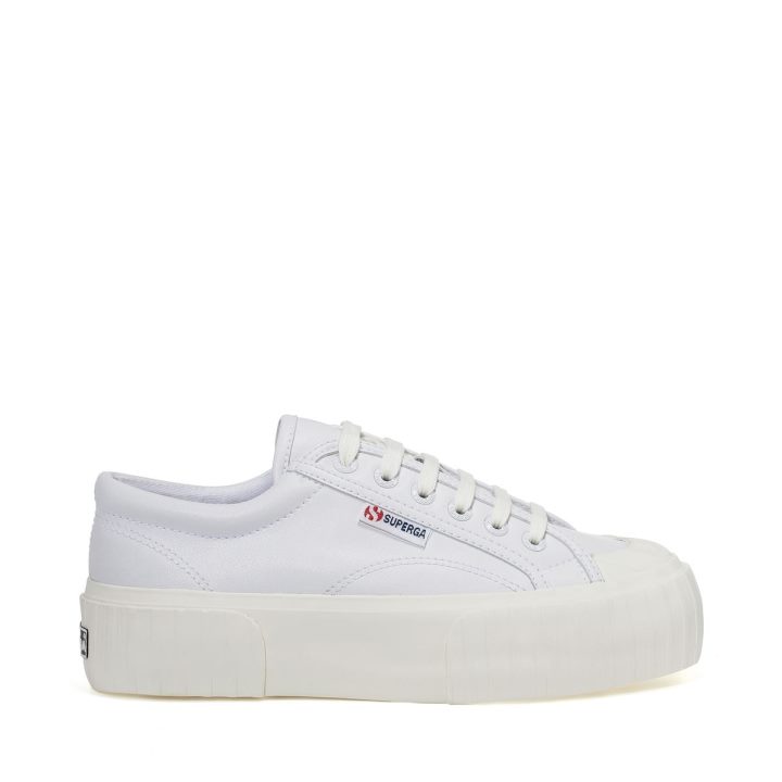 Superga 2631 Stripe Platform Vegan Fau Blanc