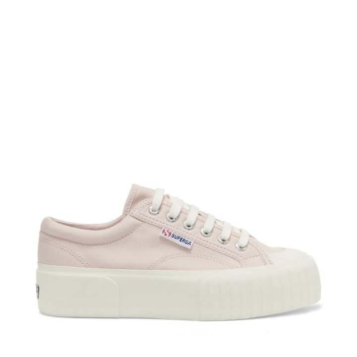Superga 2631 Stripe Plateforme Rose Amande