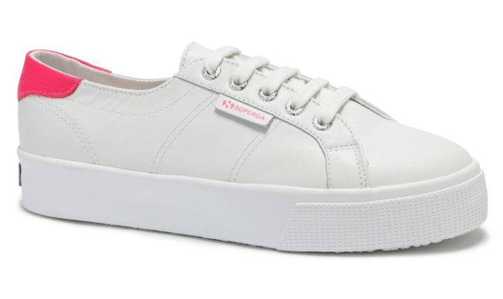 Superga 2730-nappacomfleau Blanc-corail Fluo