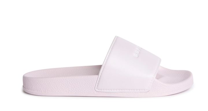 Superga 1908 Diapositives Polysoft Violet Lavande Brouillard-blanc