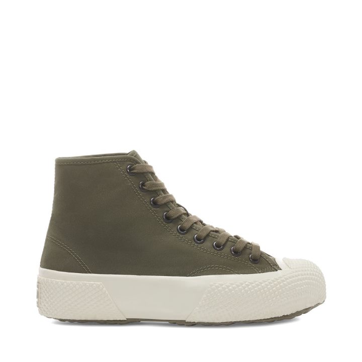 Superga 2435 Collect M51 Parc Militaire Vert Militaire Blanc Cassé