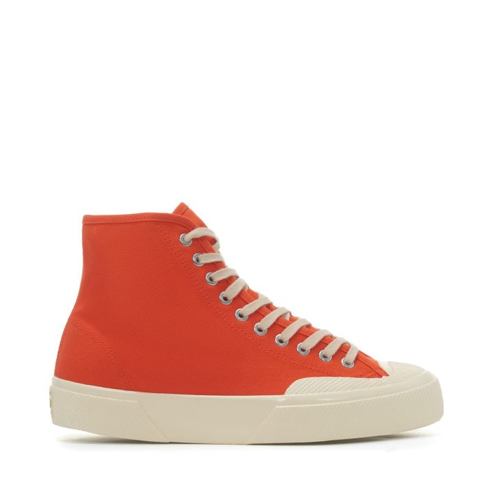 Superga 2433 Vêtements De Travail Orange-blanc Cassé