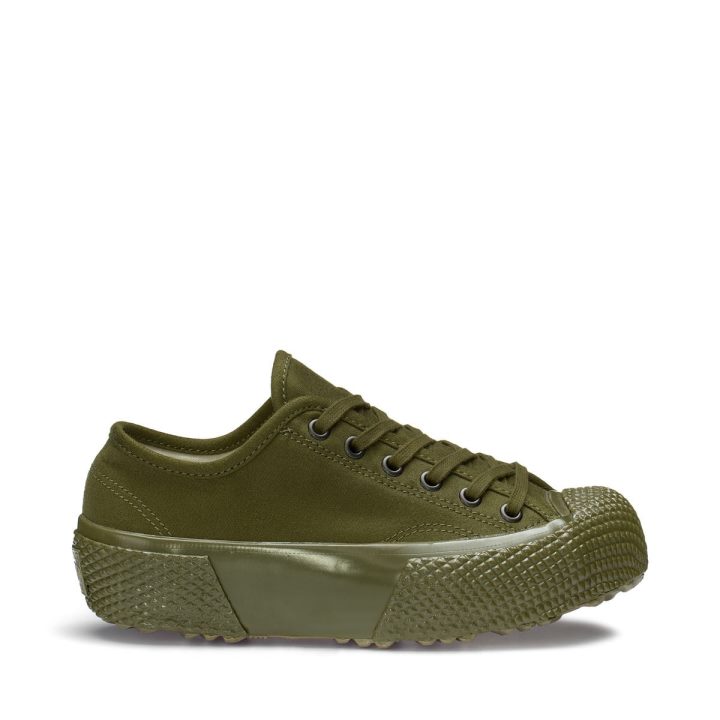 Superga 2434 Cd162 Militaire Cordlane Vert Sauge