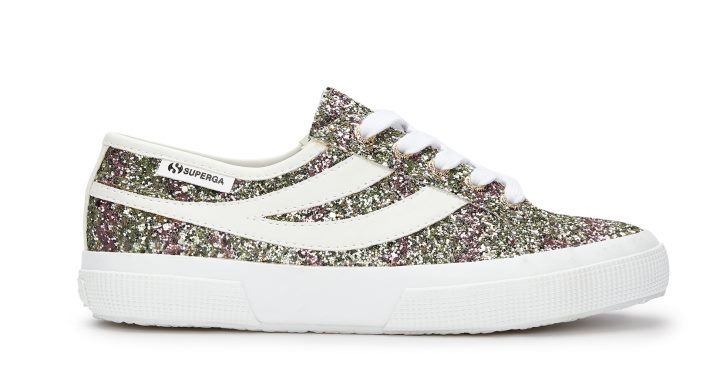 Superga 2953-glitterw Platine-blanc