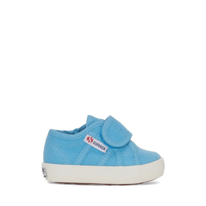 Superga 2750 Baby Easylite Sangles Bleu Lt Poussiéreux F
