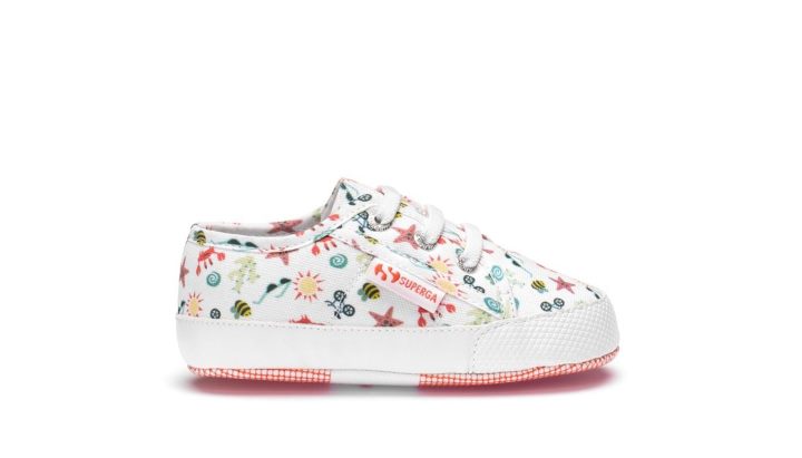Superga 4006 Baby Prints Blanc-multicolor Seastar