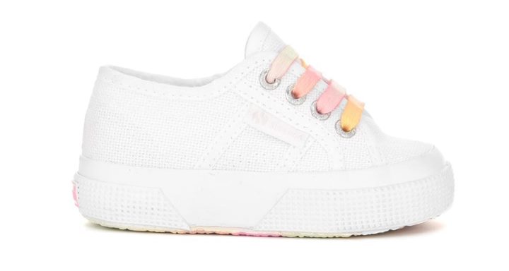 Superga 2750 Kids Shaded Lace Blanc-bonbon Multicolore