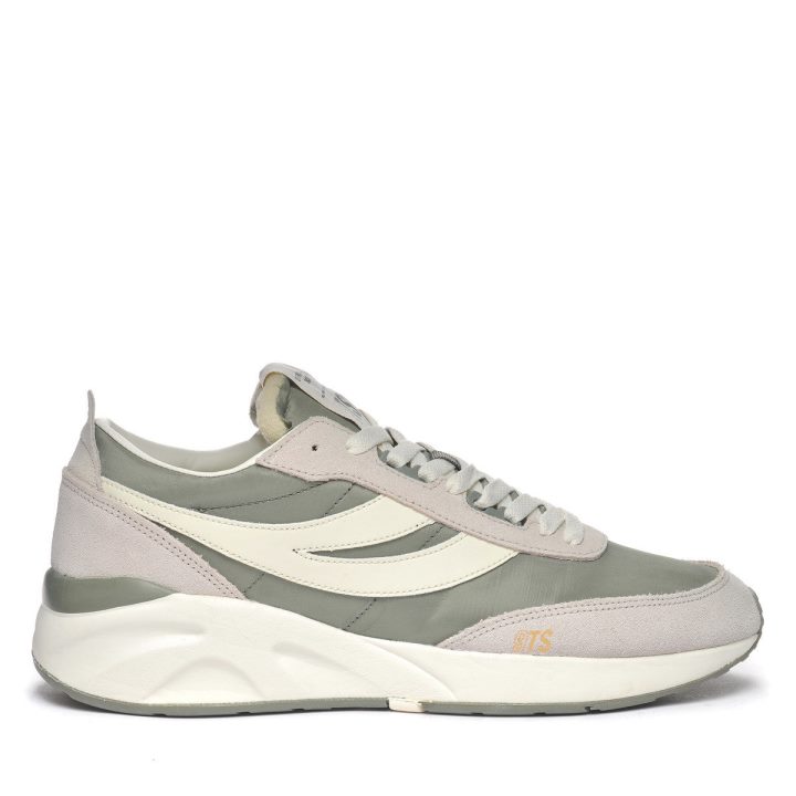 Superga 4089 Training 9ts Slim Beige Gesso-vert Safari-blanc