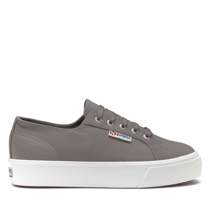 Superga 2730 Gris Nappa Bleuâtre-f Avorio