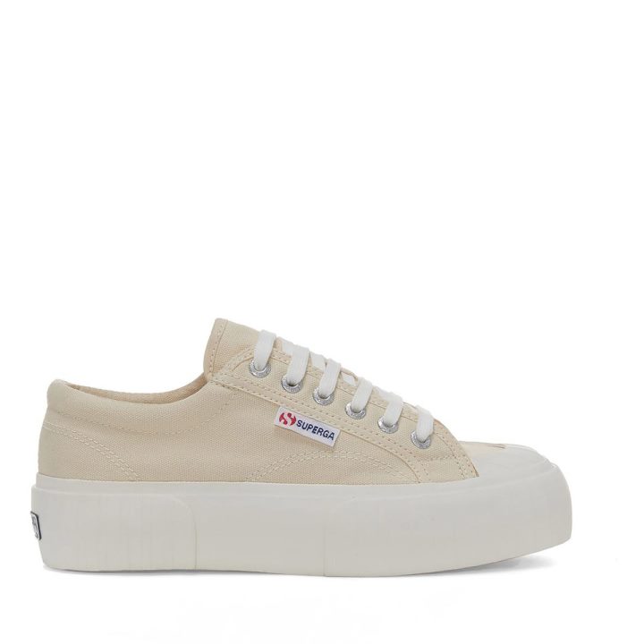 Superga 2631 Stripe Platform Beige Lt Coquille D'oeuf-f Avorio