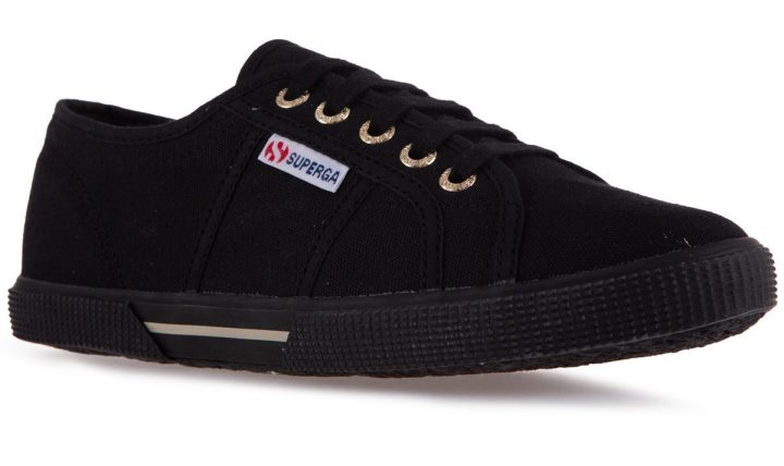 Superga 2950 Cotu Noir-or Pâle