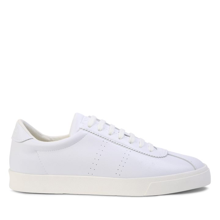 Superga 2843 Club S Cuir Vegan Blanc-blanc Avorio