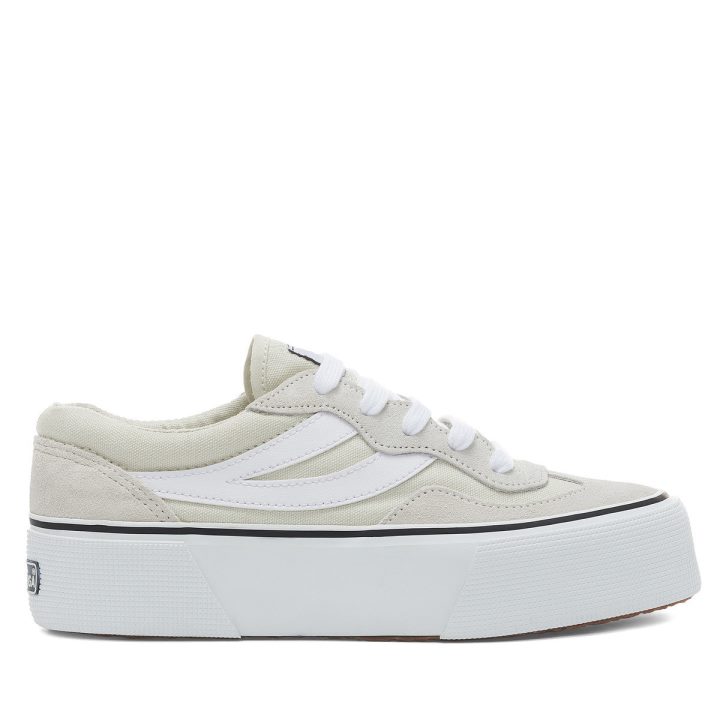 Superga 3041 Revolley Colorblock Plate-forme Blanc Lait-blanc