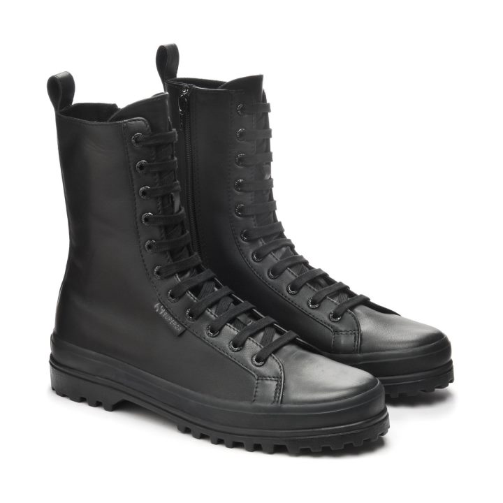 Superga 2641 Alpina High Nappa Noir Total Noir