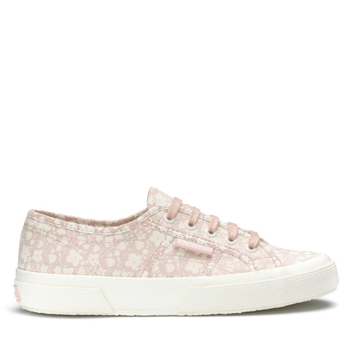 Superga 2750 Imprimé Fleuri Blanc Peau Avorio-rose