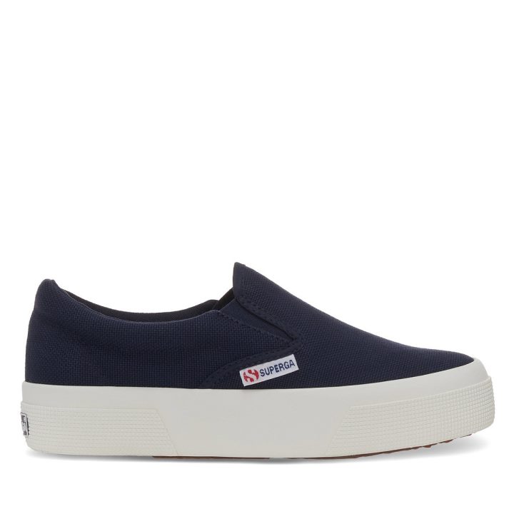 Superga 2740 Platform Slip On Marine-f Avorio