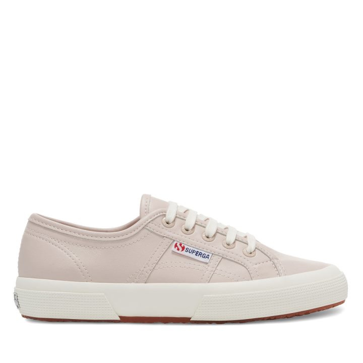 Superga 2750 Cuir Vegan Rose Amande-f Avorio