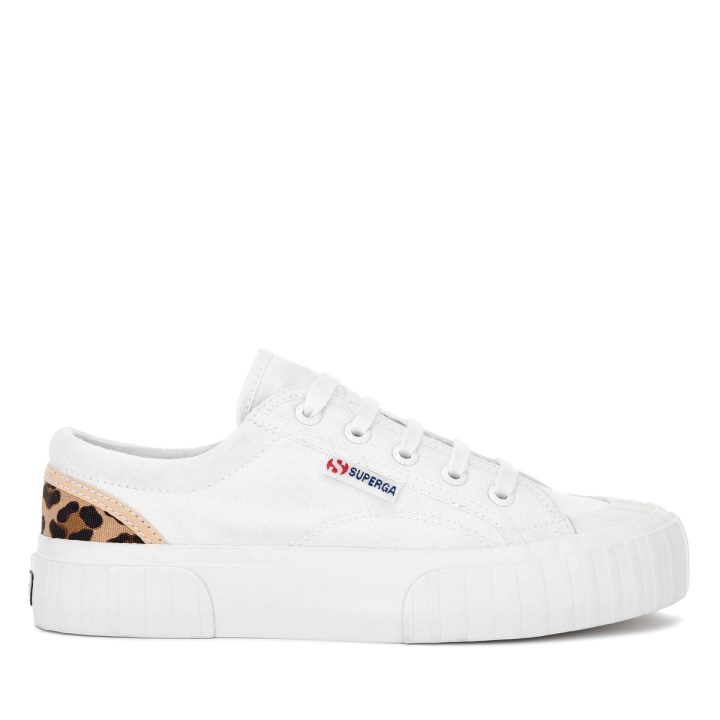 Superga 2630 Stripe Rembourré Léopard Blanc-léopard