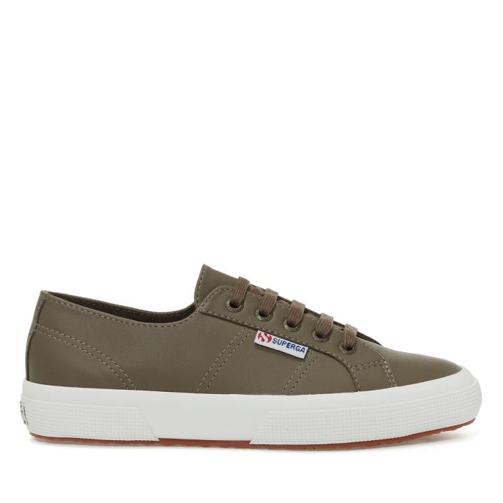 Superga 2750 Nappa Lea Fossil-mat-f Avorio