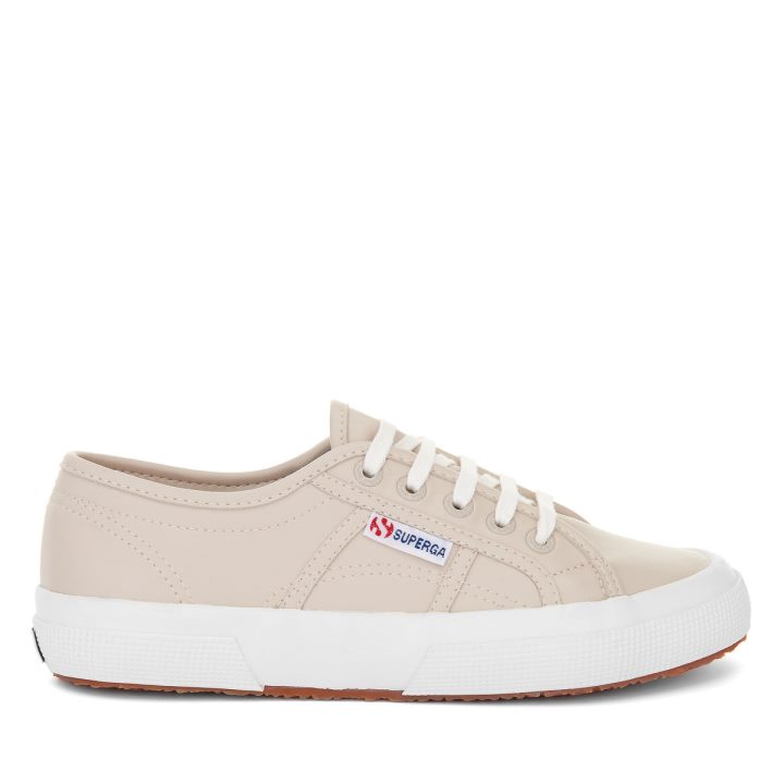 Superga 2750 Cuir Vegan Beige-blanc Avorio