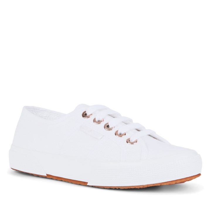 Superga 2750 Cotu Gros Oeillets Blanc-or Rose