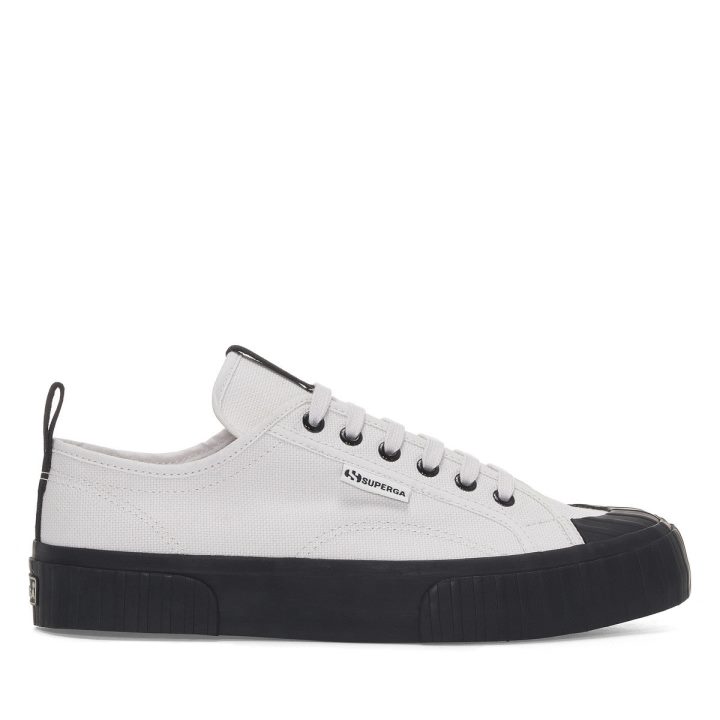 Superga 2630 Bande Sangle Gris Lt-noir