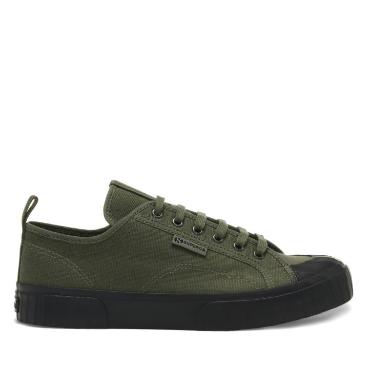 Superga 2630 Bande Sangle Vert Sherwood Noir