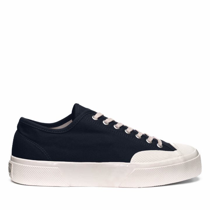 Superga 2432 W C1150 Canard Selvedge Marine-blanc Cassé