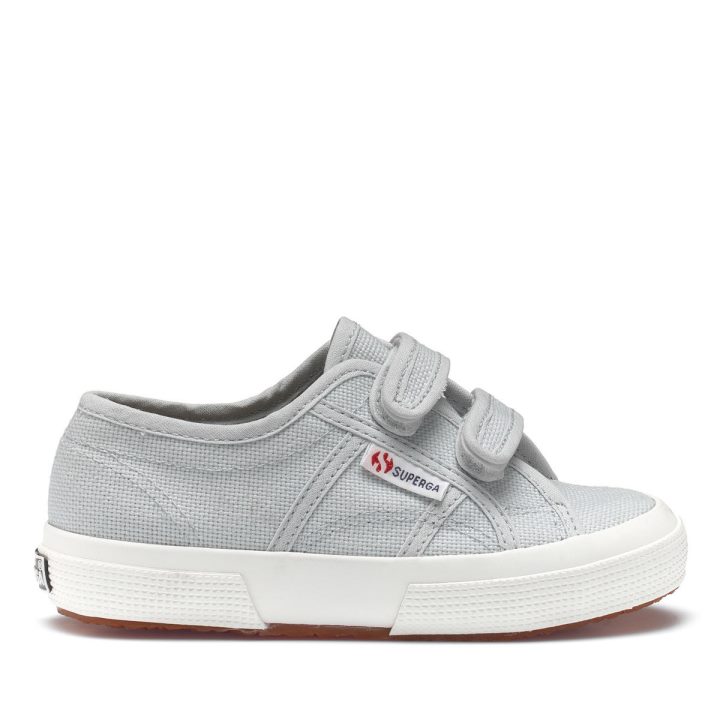 Superga 2750 Jstrap Classic Kids Gris Lilla-f Avorio