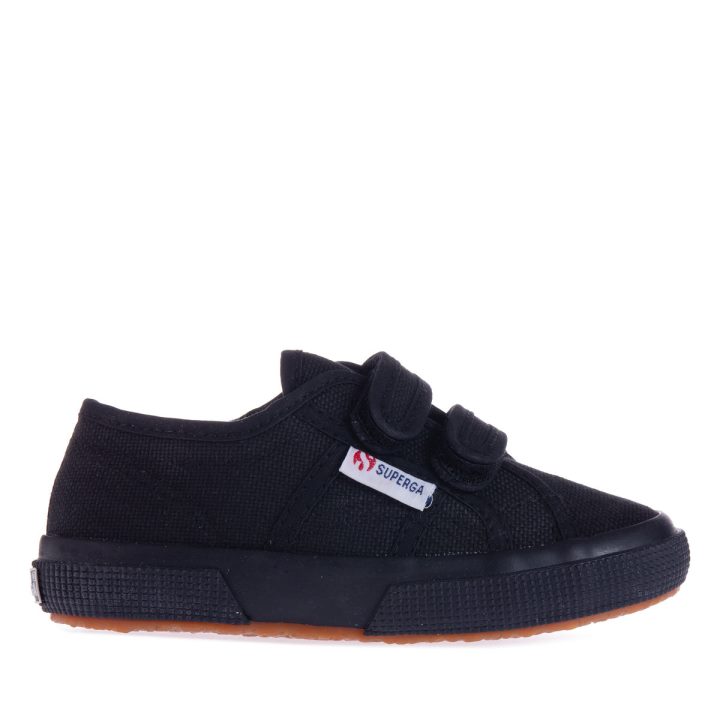 Superga 2750 Jstrap Classique Enfants Noir Complet