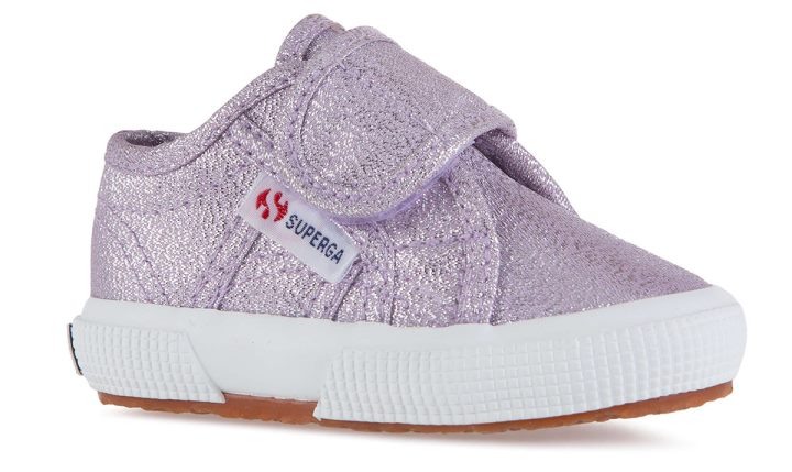 Superga 2750 Baby Strap Lame Violet Lilla