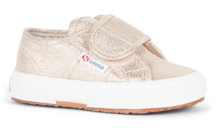 Superga 2750 Baby Strap Lame Rose Platine