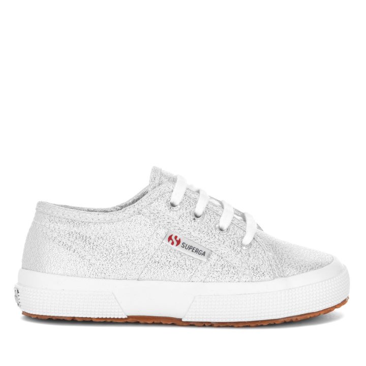 Superga 2750 Lamew Enfants Gris Argent