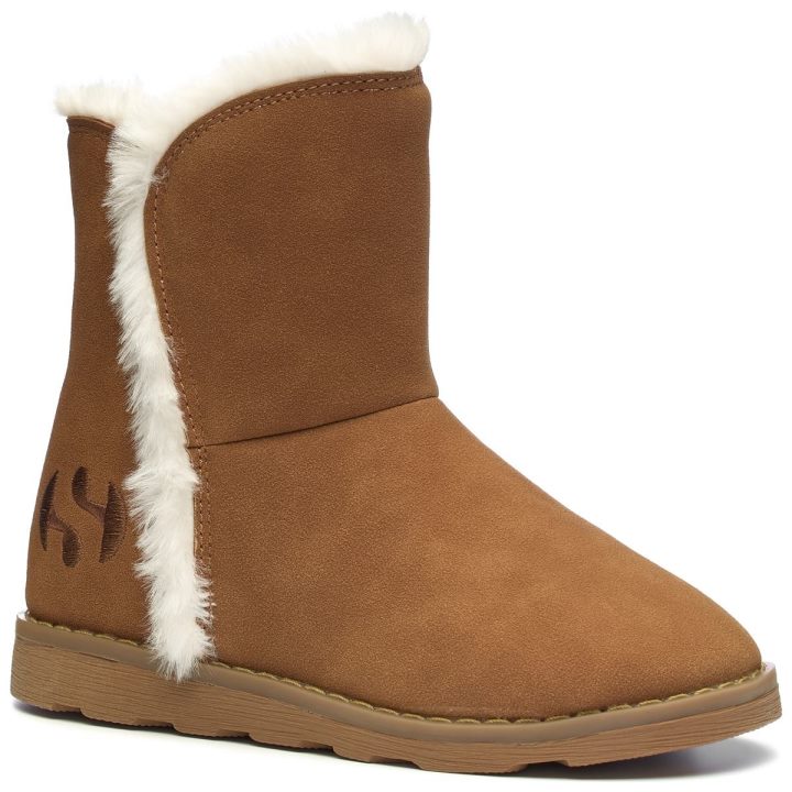 Superga 4033 Enfants Suédine Marron Bronze