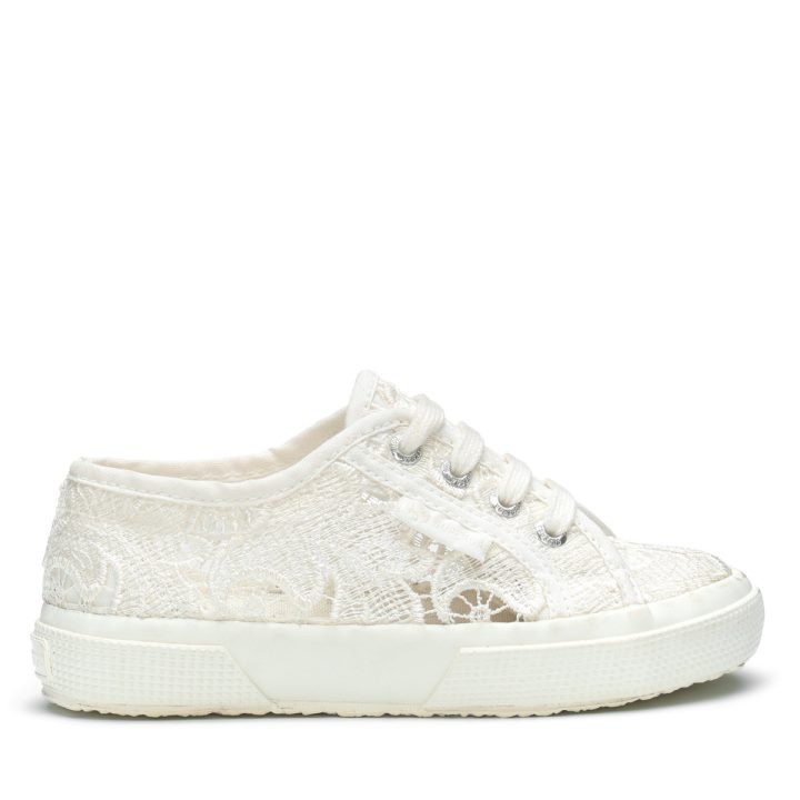 Superga 2750 Enfants Macramé Blanc Total Avorio