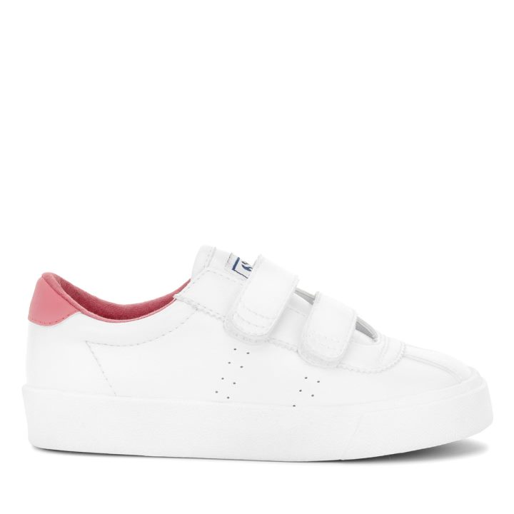 Superga 2843 Kids Club S Vegan Blanc-rose Poussiéreux