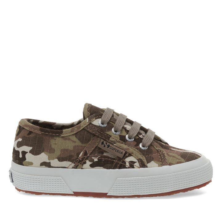 Superga 2750 Kids Camo Ripstop Beige Camouflage Brut